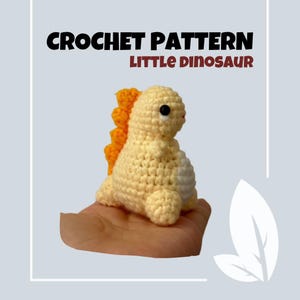 Little Dinosaur Crochet Pattern  Colorful Stegosaurus Plushie Amigurumi PDF Cute Small Dino Keychain Stuffed Animal Soft Play Toy T-Rex