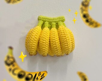 バナナのかぎ針編みパターン バナナの編みぐるみ PDF 食べ物