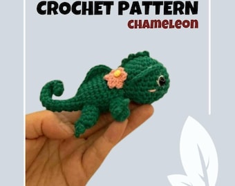 かぎ針編みのパターン - カメレオンのカメリア - 編みぐるみ - Etsy 日本