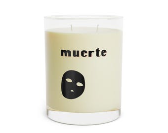 Scented Candle - Muerte Vibe, Cozy Home Decor, Relaxation Gift for Her, Spa Essentials, Unique Birthday Surprise