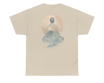Turiya T-Shirt | Zen-Inspired Art Tee, Unisex Cotton Shirt, Meditative Back Print, Spiritual Clothing by Mask Pask