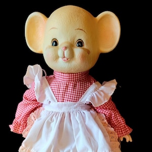 Vintage Albert E. Price Rare Mouse Doll Mom Cook  Country Mouse 13&quot;