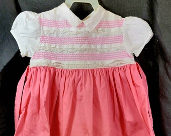 Penneys Toddle Time Pink and White Toddler Dress, Size 3?