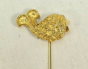 Vintage Goldtone Fish Whale Stick Pin - Mimi di N - 1977