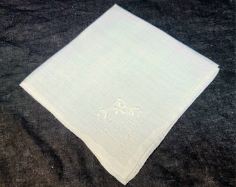 Set of 8 Batiste Cotton Luncheon Napkins with Flower and Openwork Embroidery, Vintage Table Linens