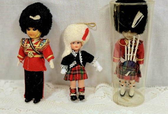 Lot of 3 Uniform Dolls From the 50s Buckingham Palace Guard Doll