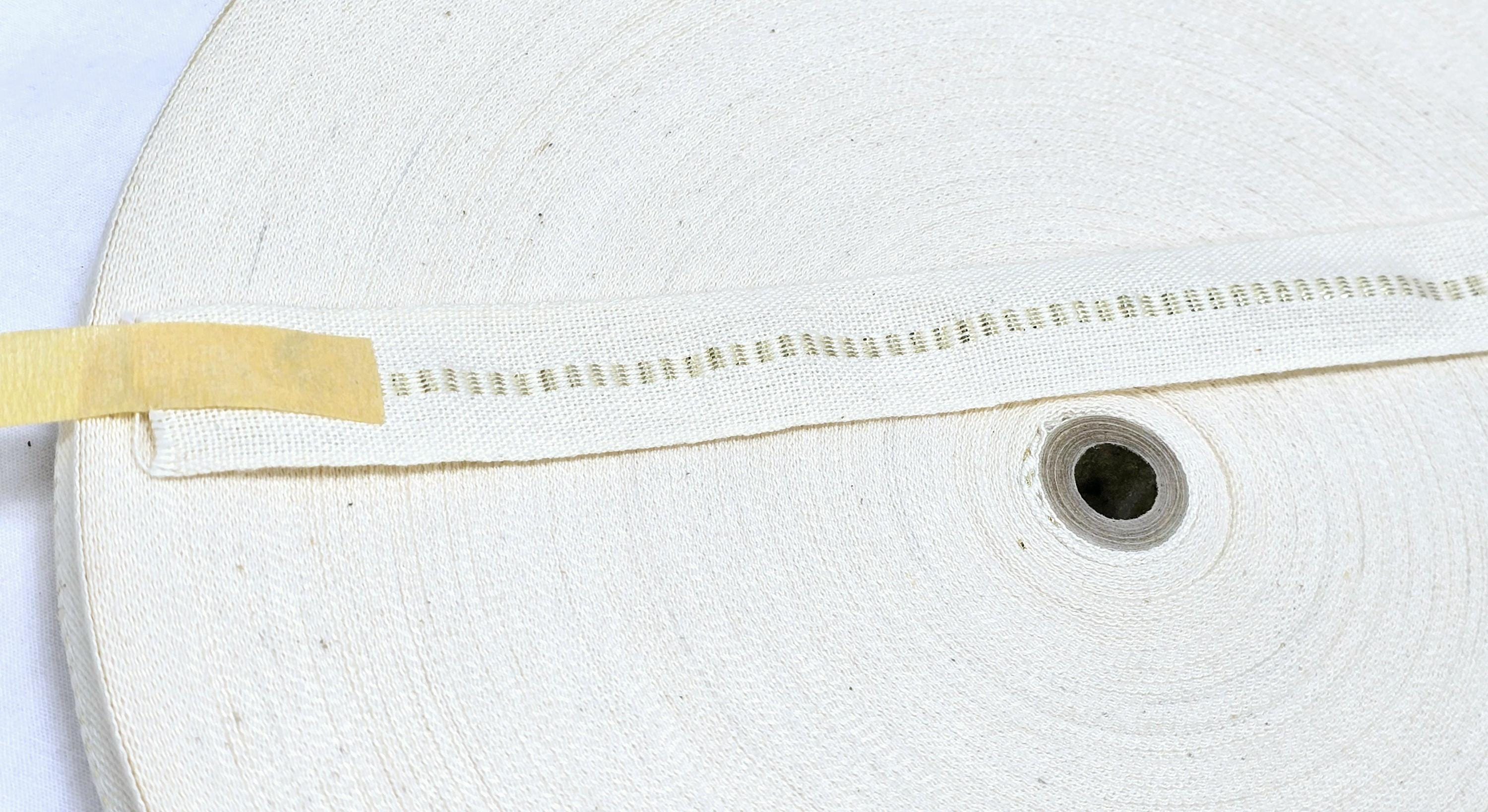 Linen Rivet Binding Vintage Creamy White Linen Seam Binding: Gold Metallic Stripe, 150 ...