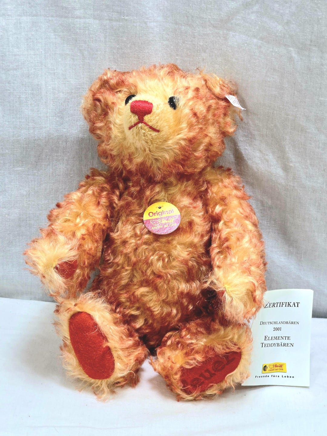 Steiff シュタイフ ZERTIFIKAT 2001 670749 Steiff Animal 670732 Teddy Bear Fire Feuer 12