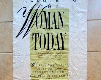 Large Hanging Banner "Women of Today" Advertising from Kinney Shoes