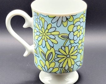 Royal Crown by Pia Floral Fashion Mug, Vintage Footed, Made in England