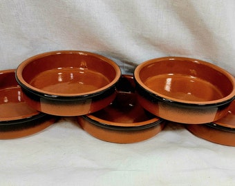 Lot of 5 CERMER Ramekins Ceramic Container Terracotta Baking Dishes, Crème Brûlée