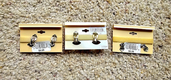 3 Pairs of Bon Worth Clip On Earrings, New Old St… - image 2