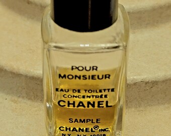 Chanel Pour Monsieur EDT Sample 1/4 oz 7.5 ml Half Used