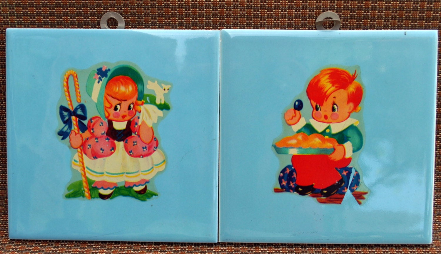 Vintage Mother Goose Nursery Rhyme Decal Tiles Wall Etsy