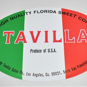 Wholesale Lot of 100 Old Vintage - TAVILLA - Florida Sweet Corn LABELS