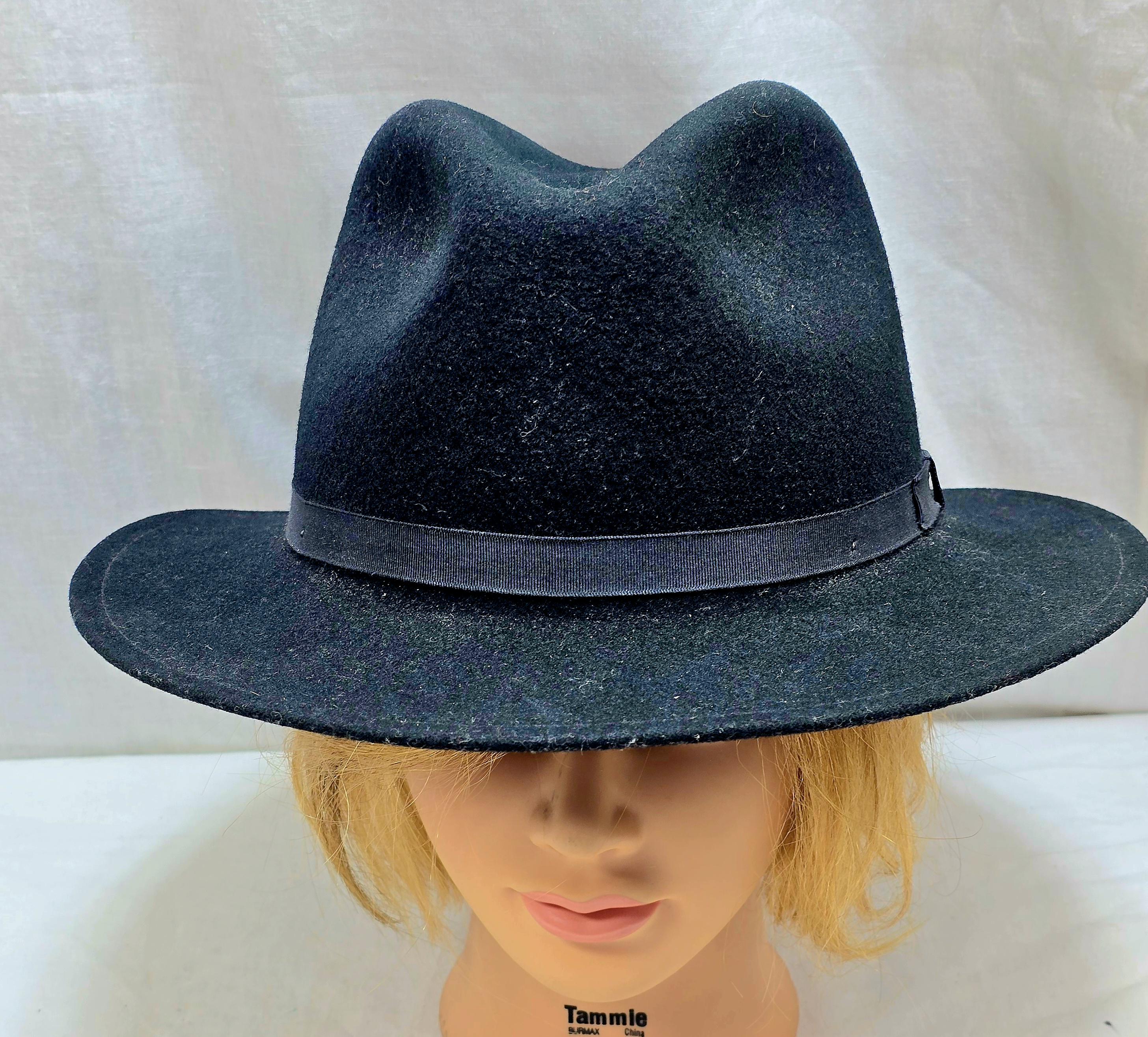Vintage Country Gentleman black‎ Wool wide Brim Fedora hat  fits like size S-M Country Gentleman Wilton Hat – Hats.com main image 4