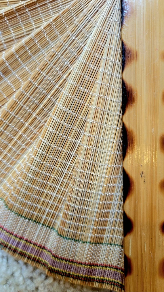 Handmade Woven Folding Hand Fan, Bamboo Handles, Roun… Gem