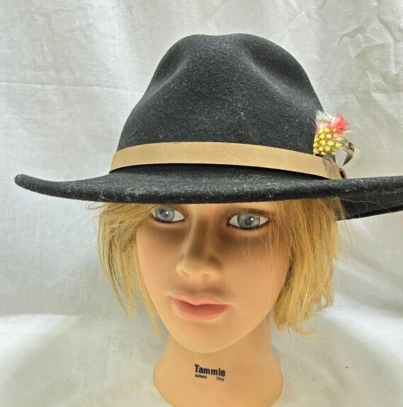 Vintage Broner Wool Felt Hat: Black Train Station Style 