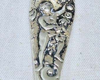 Vintage London Cupid Silver Spoon, Antique Souvenir