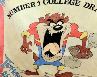 Number One College Draft or Bust  Bandana, Dated 1988, Tasmanian Devil