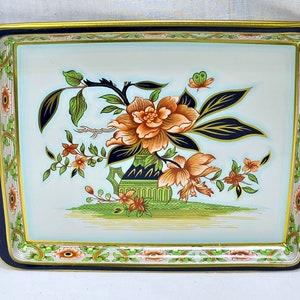 Daher Decorated Ware, Made In England, Pair of Metal Mini Trays