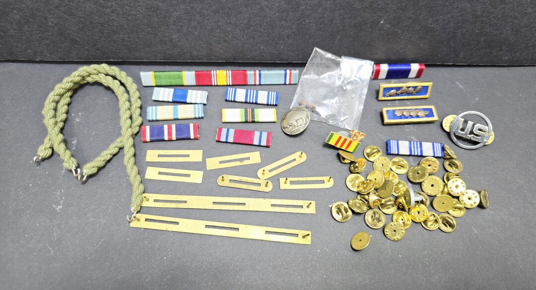 Lot of Vintage US Military Ribbon Bars Racks Pin Backs - Etsy