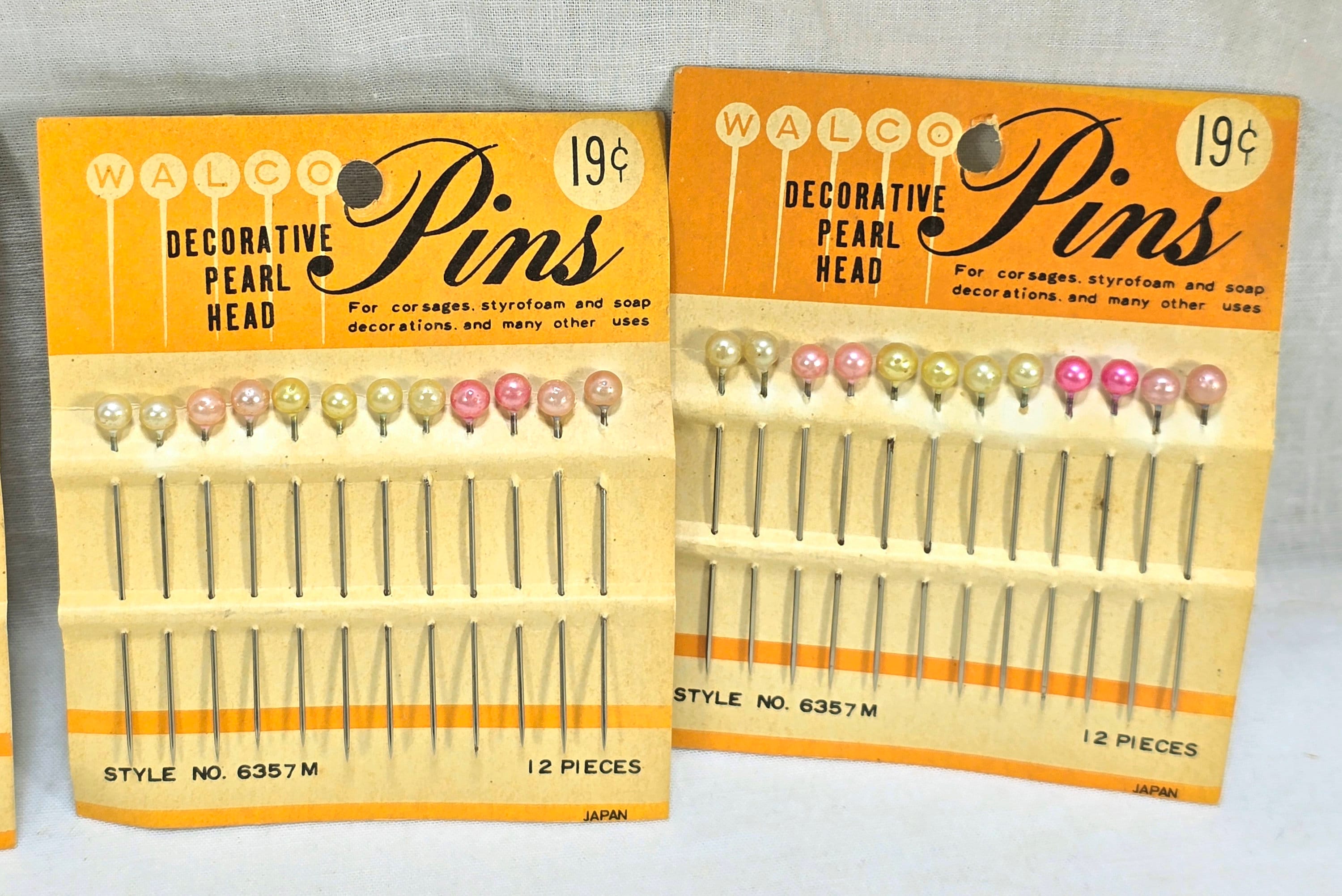 Walco Pin Vintage Walco Pearl Head Pins: 1970s Corsage Set - Made in Japan - Etsy