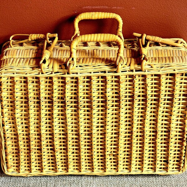 Wicker Lunch Box Etsy