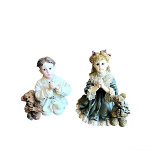 Yesterdays Child The Doll Stone Collection Praying Girl 1998 /Boy 1999 The Boyds