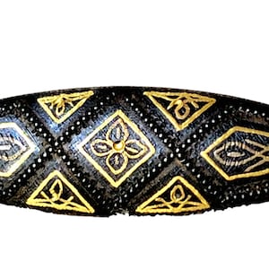 Viking Black and Gold Toledo-Style Brooch