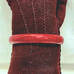 Vintage Bracelet, Red Bangle Bakelite?