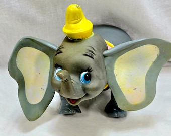 Walt Disney Productions Dakin & Co Dumbo Figure Hong Kong Vintage Jointed