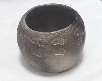 Stary znak Cherokee Trail of Tears Small Bowl Sign Bigmeat Pottery, ceramika artystyczna Indian Ameryki Północnej