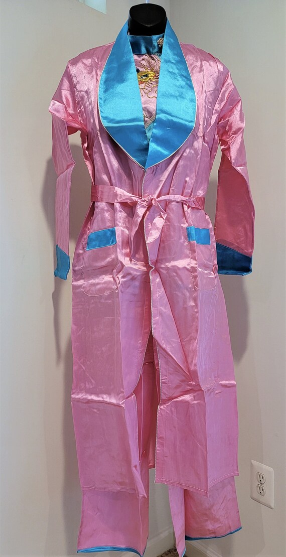 Vintage 1950s Pajamas Robe and Slippers Set New i… - image 7