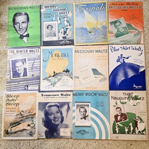 Lot of 12 Movie Sheet Music, Different Eras, 30s 40s 50s 60s