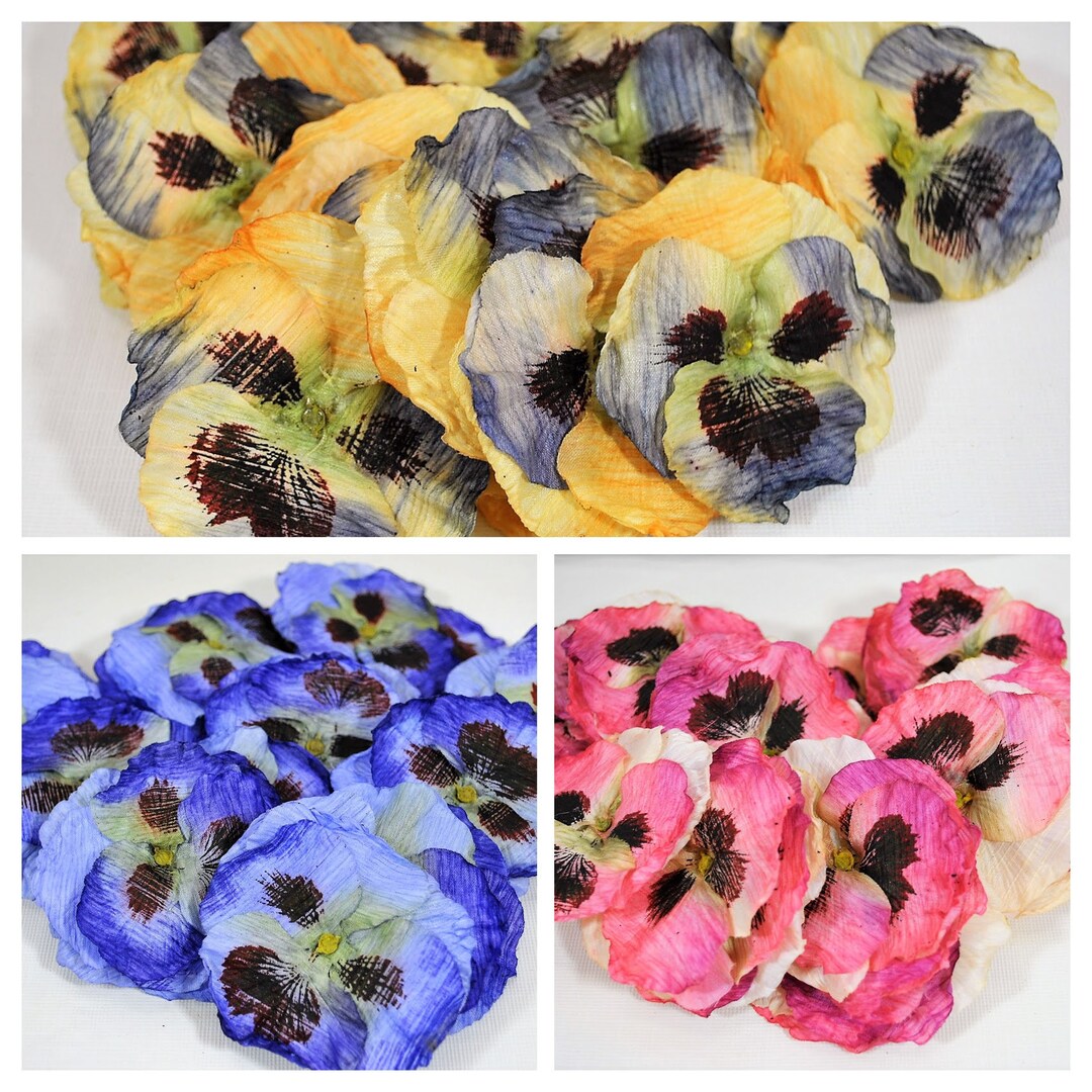 Lot of 150 Individual Pansy Heads in Your Choice of 3 Colors Etsy