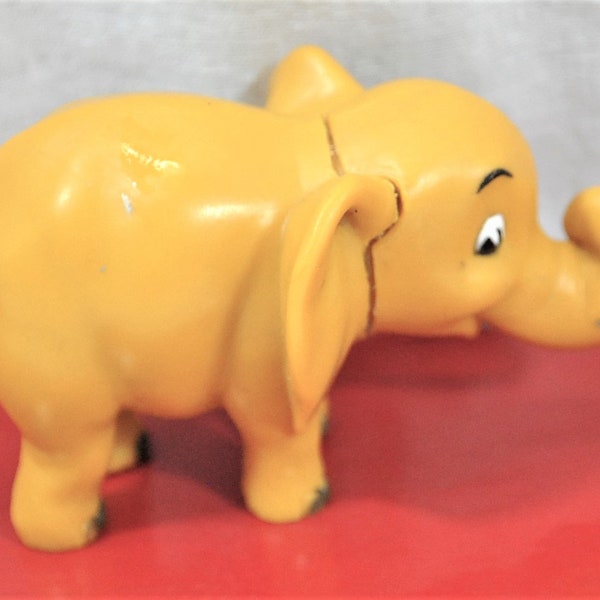 FINAL Sale Elephant Figurine Candy Container, PVC, Dated 2001, DM Toys, Doley Figurine