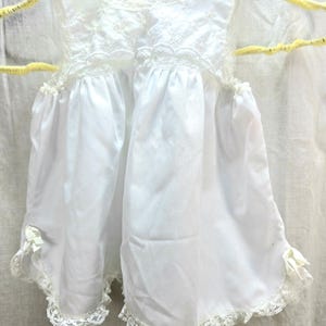 Vintage White Cotton Eyelet Lace Dress or Baby Slip: Her Majesty Size T-1