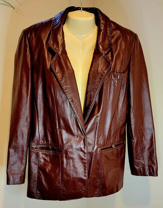 Vintage aigner leather jacket Clearance