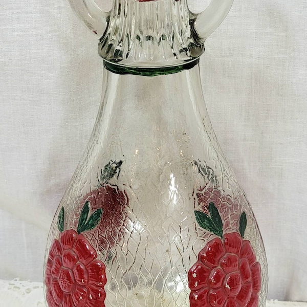 White House Vinegar Glass Bottle Etsy