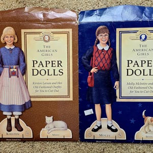 Vintage &#39;American Girl&#39; Paper Dolls: Molly & Kirsten - Some Cut
