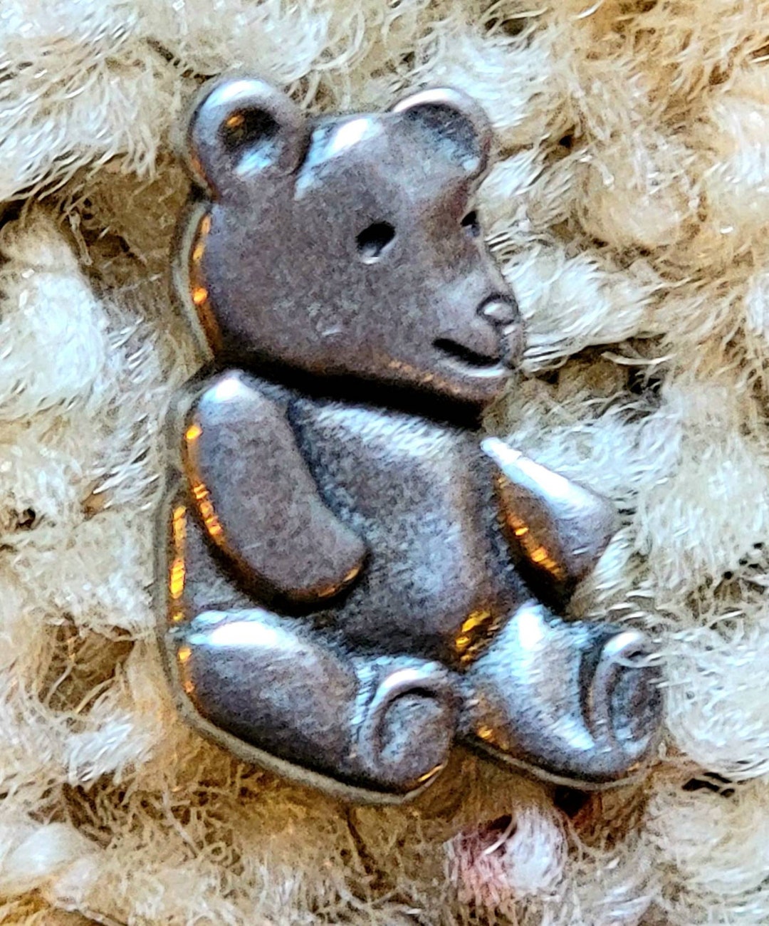 Lovely 1 Danforth MVB Pewter Teddy Bear Vintage Button - Etsy