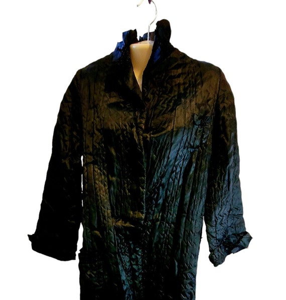 Vintage Edwardian / Art Deco Dressing Robe, Black… - image 1