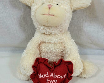 Boyds Bears Retired Valentine Lamb With Red Heart Mad About Ewe