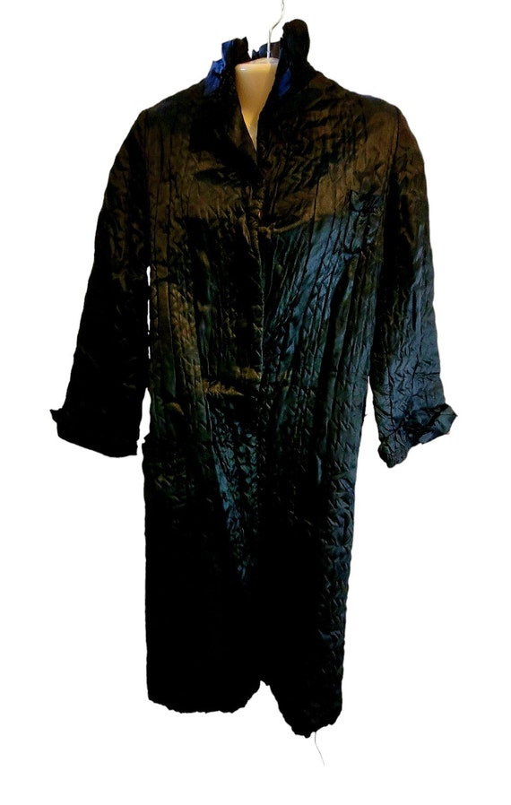 Vintage Edwardian / Art Deco Dressing Robe, Black… - image 2