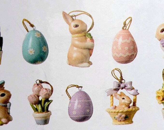 Lenox Celebrate Easter Miniature Tree Ornaments Set of 10 Bunny Egg