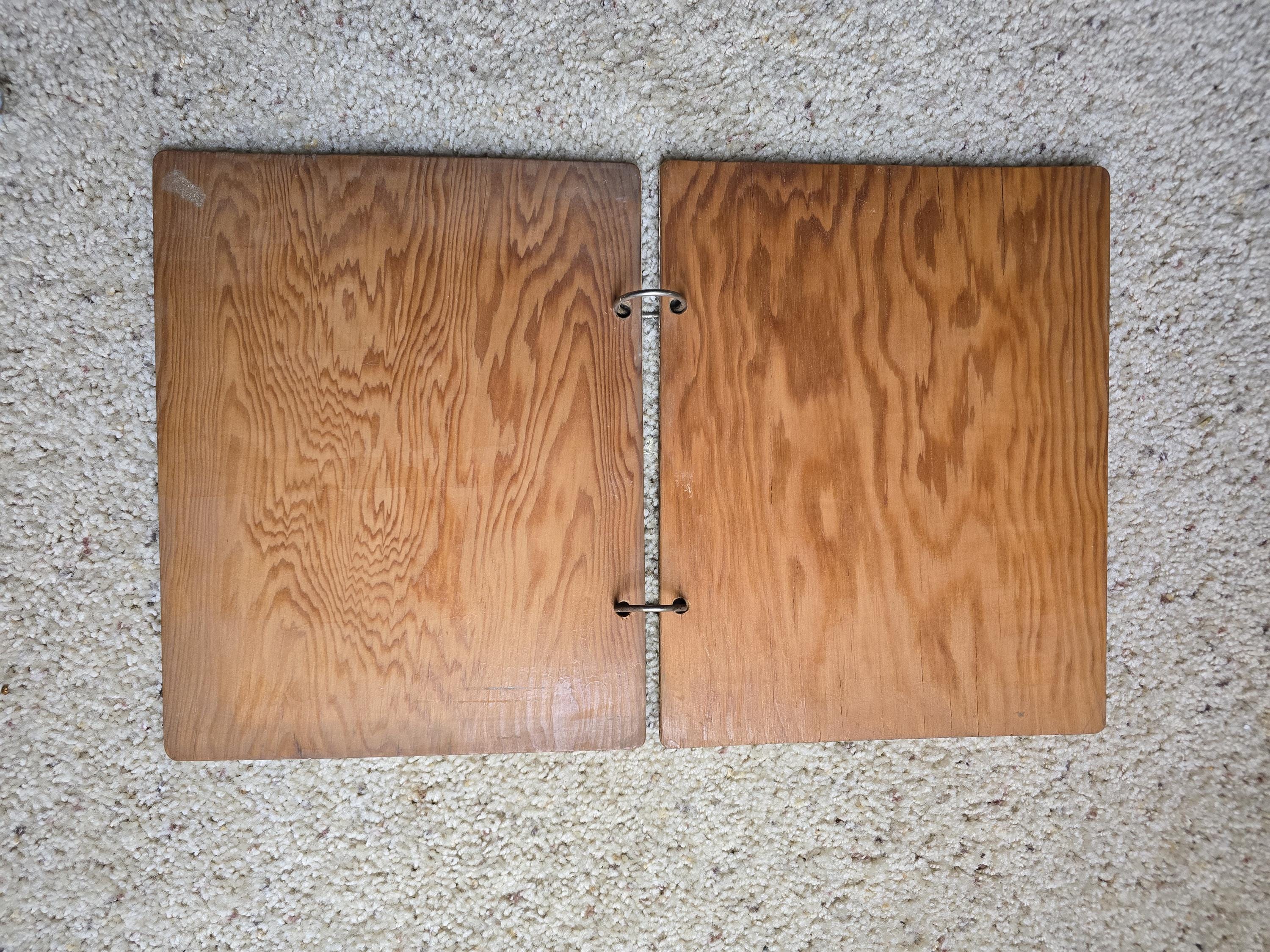 Timber Book Protector Vintage Hand Crafted Wooden Book Cover With Deer in Forest - Etsy