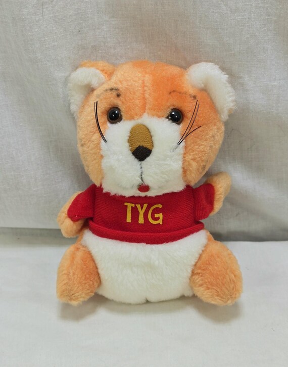 Shirt Tales Vintage Tyg Red Shirt Plush Stuffed Hallmark Tiger