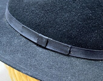 Vintage‎ Country Gentleman black Wool wide Brim Fedora hat  fits like size S-M Vintage Country Gentleman Black Wool Wide Brim Fedora Hat  main image 4