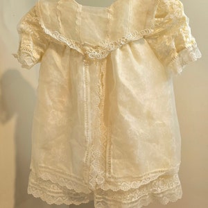 Vintage Jessica McClintock Girls Toddler Lace Dress, Creamy White Size 2 or 3 Year